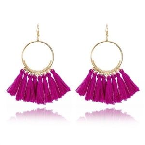 5 for $25 | BE24 | Boho Pink Tassel Earrings